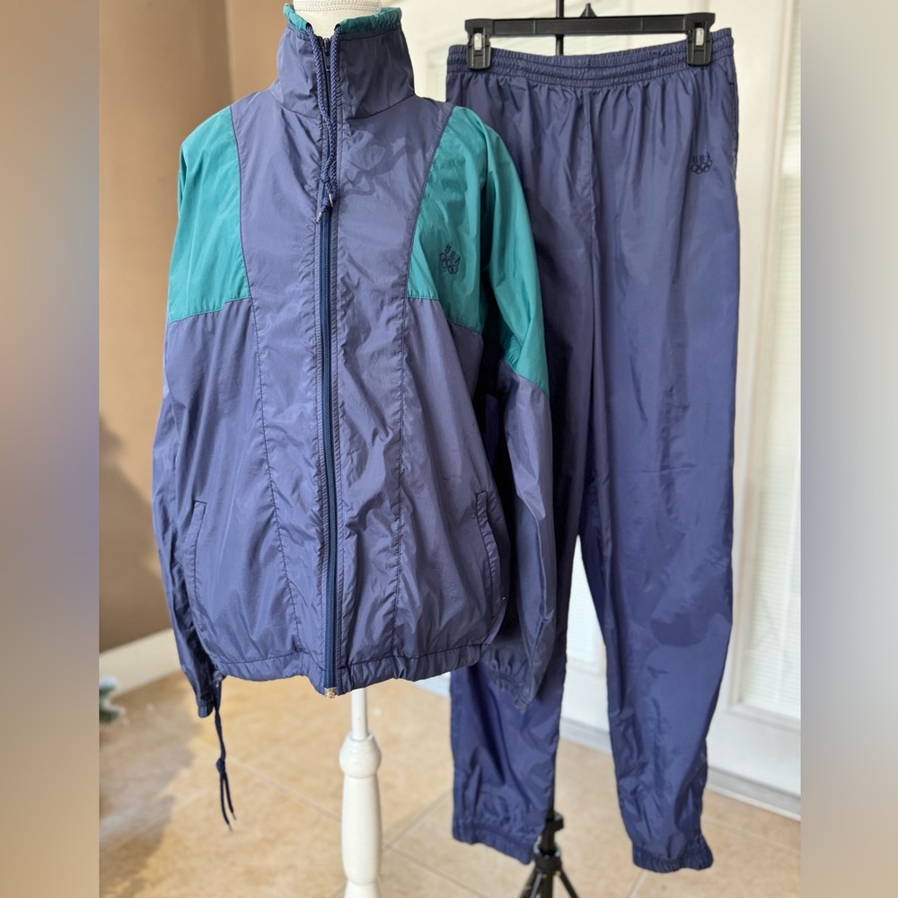 Vintage JCPenney Women’s Retro Two-Tone Jacket and Pants Track Set, Size M